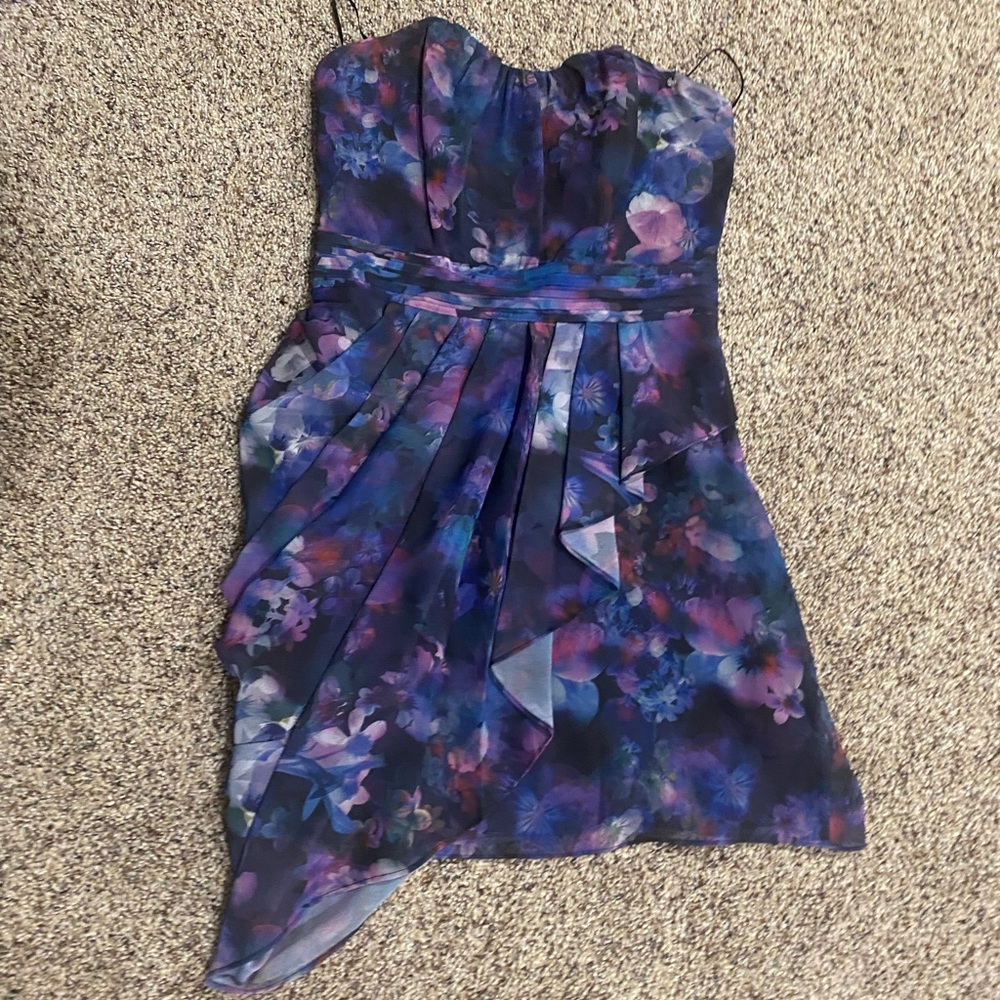 Guess strapless floral dress